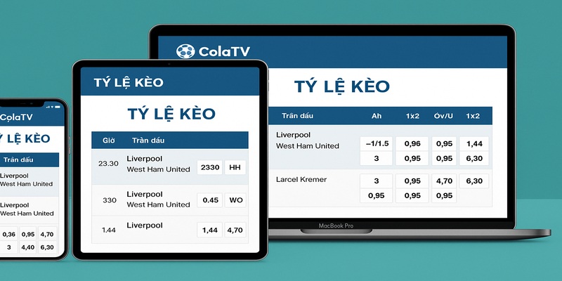 Tỷ lệ kèo nhà cái trên ColaTV thích hợp trên mọi thiết bị